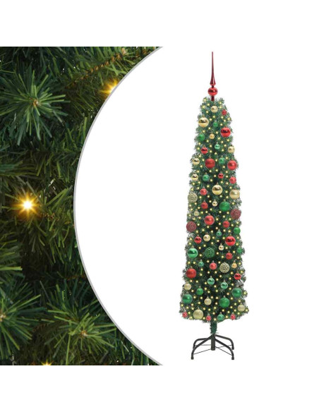 Albero di Natale snodato Verde 180 cm Plastica e metallo