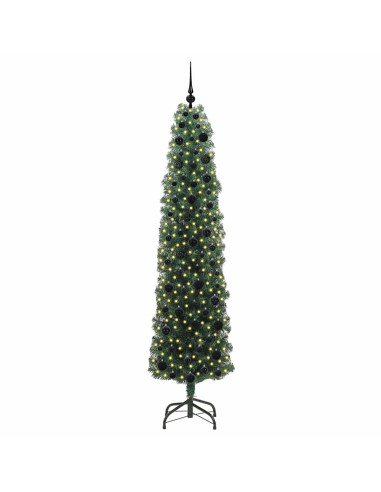 Albero di Natale artificiale with LEDs Verde 210 cm PVC