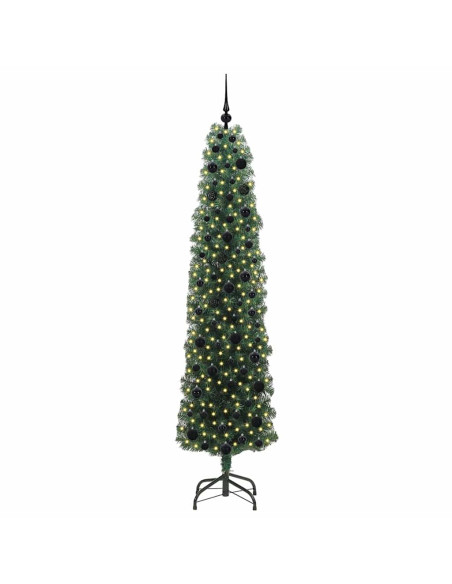 Albero di Natale artificiale with LEDs Verde 210 cm PVC
