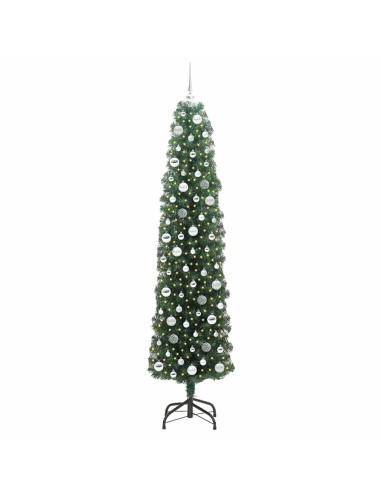 Albero di Natale artificiale with LEDs Verde 210 cm PVC