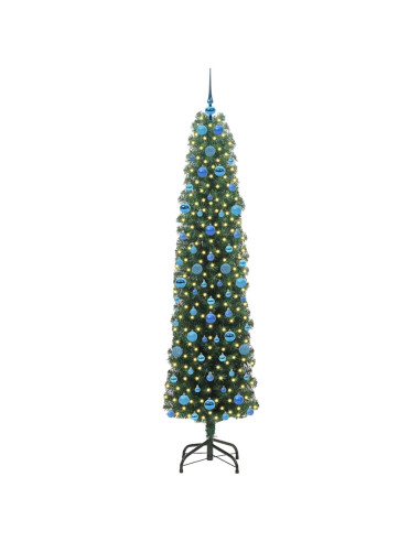 Albero di Natale artificiale with LEDs Verde 210 cm PVC