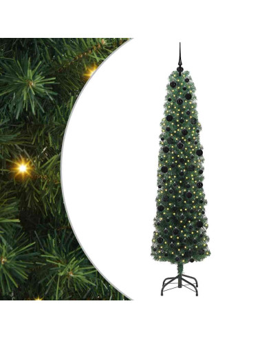 Albero di Natale artificiale with LEDs Verde 240 cm PVC