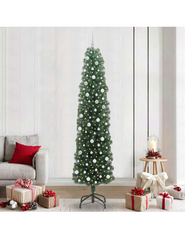 Albero di Natale artificiale with LEDs Verde 240 cm PVC