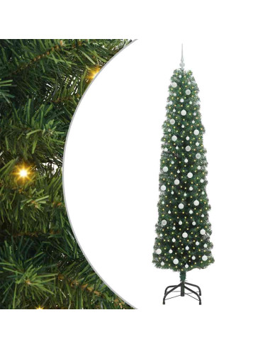 Albero di Natale artificiale with LEDs Verde 240 cm PVC