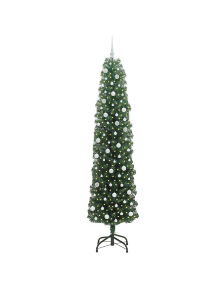 Albero di Natale artificiale with LEDs Verde 240 cm PVC