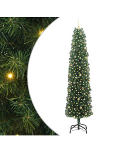 Albero di Natale artificiale con 300 LED Verde 240 cm 2