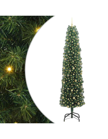 Albero di Natale artificiale with LEDs Verde 240 cm PVC