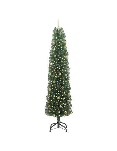 Albero di Natale artificiale with LEDs Verde 240 cm PVC
