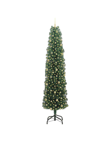 Albero di Natale artificiale with LEDs Verde 240 cm PVC