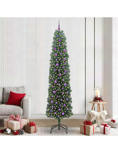 Albero di Natale artificiale with LEDs Verde 240 cm PVC