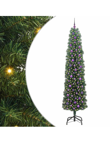 Albero di Natale artificiale with LEDs Verde 240 cm PVC