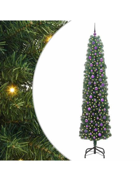 Albero di Natale artificiale with LEDs Verde 240 cm PVC