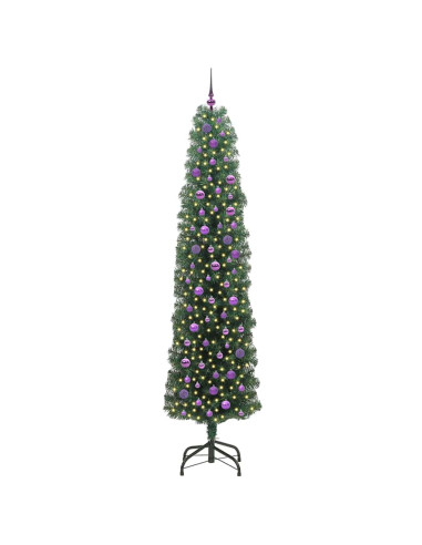 Albero di Natale artificiale with LEDs Verde 240 cm PVC