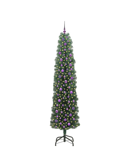 Albero di Natale artificiale with LEDs Verde 240 cm PVC