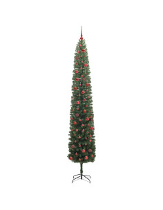 Albero di Natale artificiale con 300 LED Verde 270 cm 2
