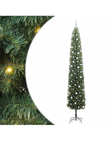 Albero di Natale artificiale with LEDs Verde 270 cm PVC