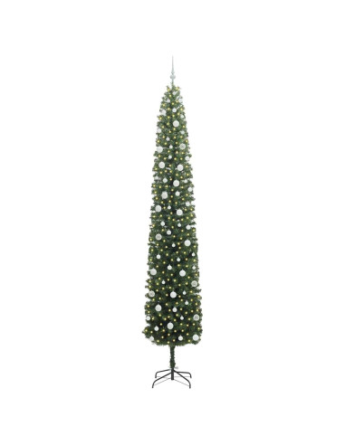 Albero di Natale artificiale with LEDs Verde 270 cm PVC