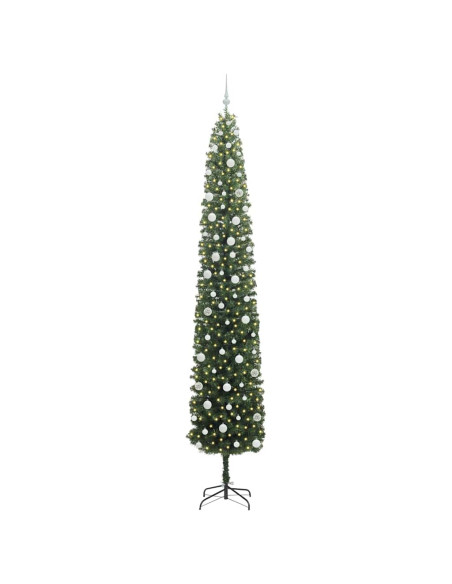 Albero di Natale artificiale with LEDs Verde 270 cm PVC