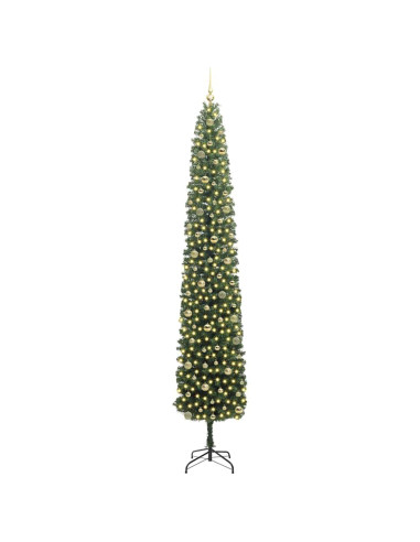 Albero di Natale artificiale with LEDs Verde 270 cm PVC