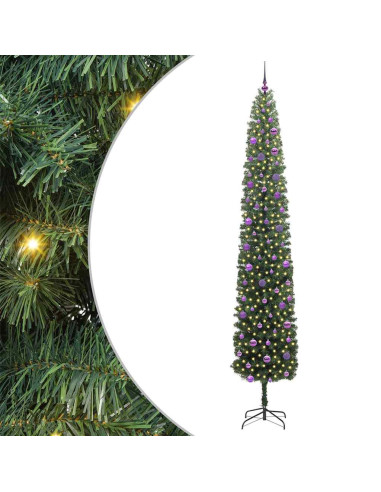 Albero di Natale artificiale with LEDs Verde 270 cm PVC