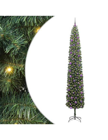 Albero di Natale artificiale with LEDs Verde 270 cm PVC
