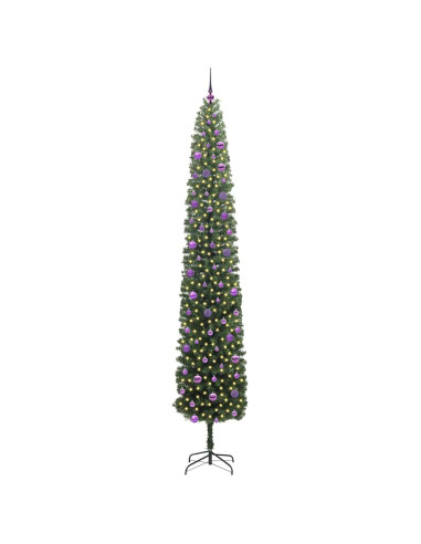 Albero di Natale artificiale with LEDs Verde 270 cm PVC