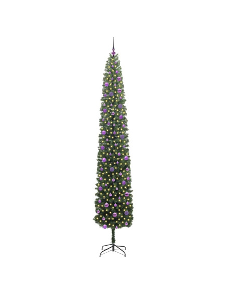 Albero di Natale artificiale with LEDs Verde 270 cm PVC