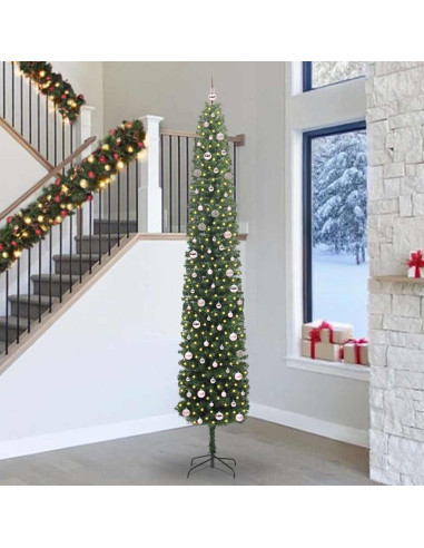 Albero di Natale artificiale with LEDs Verde 300 cm PVC