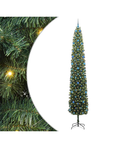 Albero di Natale artificiale with LEDs Verde 300 cm PVC