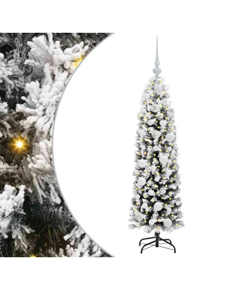 Albero di Natale artificiale con 150 LED Verde 120 cm