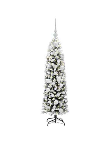 Albero di Natale snodato Verde 120 cm Plastica e metallo