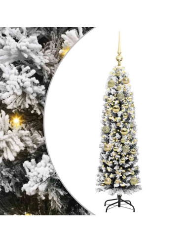 Albero di Natale snodato Verde 120 cm Plastica e metallo