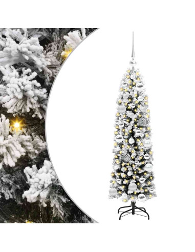 Albero di Natale snodato Verde 120 cm Plastica e metallo
