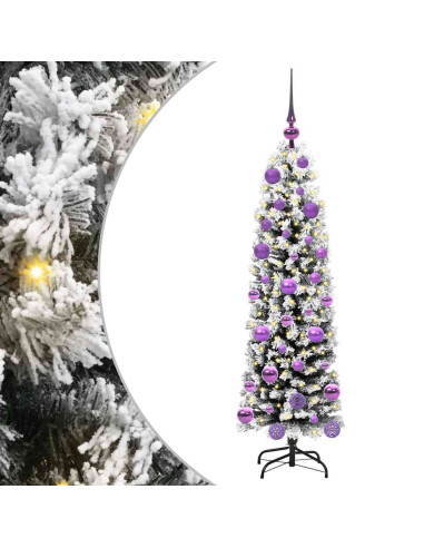 Albero di Natale snodato Verde 120 cm Plastica e metallo