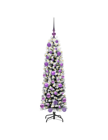 Albero di Natale snodato Verde 120 cm Plastica e metallo