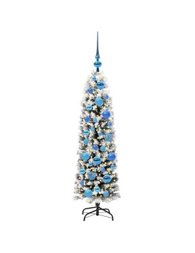 Albero di Natale snodato Verde 120 cm Plastica e metallo
