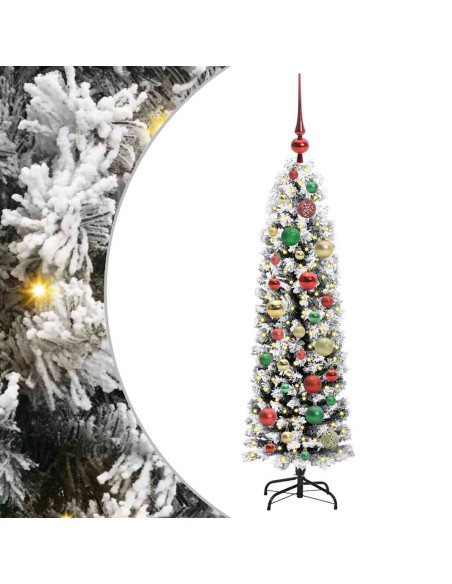 Albero di Natale artificiale con 150 LED Verde 120 cm