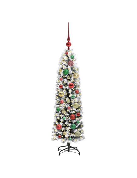 Albero di Natale snodato Verde 120 cm Plastica e metallo
