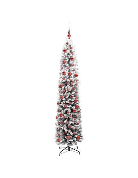 Albero di Natale artificiale Verde e bianco 180 cm PVC
