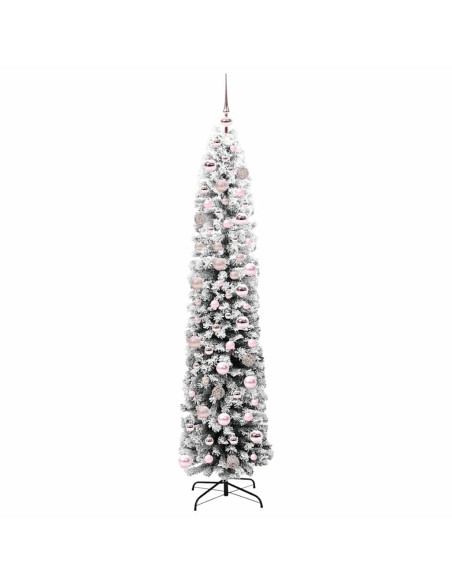 Albero di Natale artificiale Verde e bianco 180 cm PVC