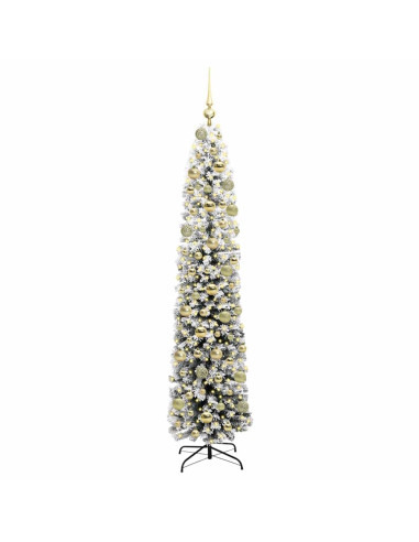 Albero di Natale artificiale Verde e bianco 180 cm PVC