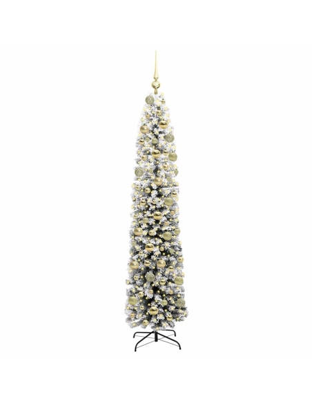 Albero di Natale artificiale Verde e bianco 180 cm PVC