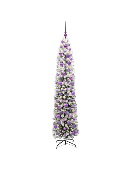 Albero di Natale artificiale Verde e bianco 180 cm PVC