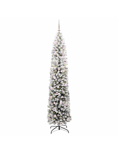 Albero di Natale artificiale Verde e bianco 210 cm PVC