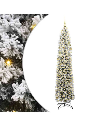 Albero di Natale artificiale con 300 LED Verde 210 cm