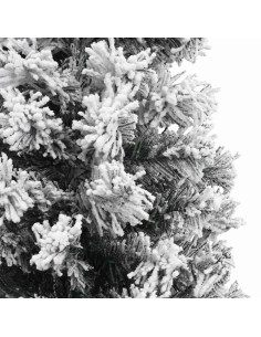 Albero di Natale artificiale Verde e bianco 210 cm PVC 2