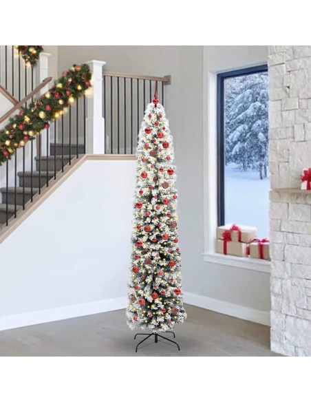 Albero di Natale snodato Verde 240 cm Plastica e metallo