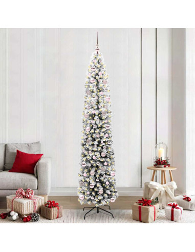 Albero di Natale snodato Verde 240 cm Plastica e metallo