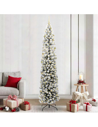 Albero di Natale snodato Verde 240 cm Plastica e metallo