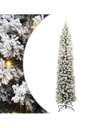 Albero di Natale snodato Verde 240 cm Plastica e metallo